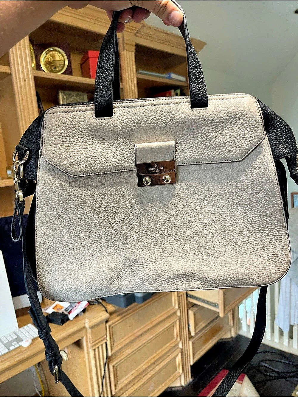 Kate Spade New York Deco Colorblock Pebble Leather Satchel